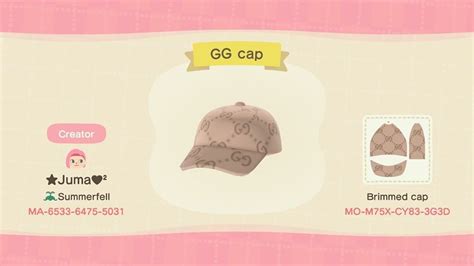 gucci hat acnh|ACNH headwear.